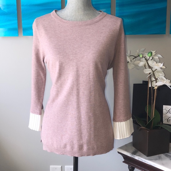 Vila Milano Sweaters - Pale Pink Wool Blend Sweater